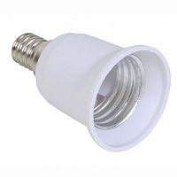 Патрон-переходник Smartbuy Е14-Е27 белый картинка 